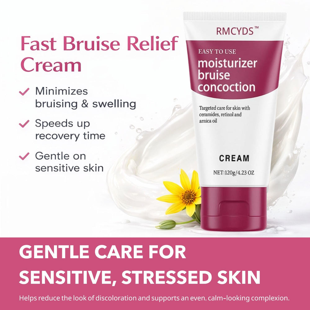 RMCYDS Bruise Cream packaging close-up shows non-greasy formula