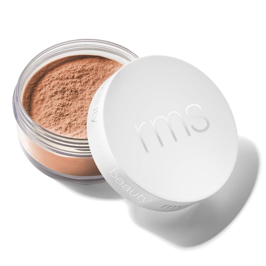 RMS Beauty Hydra Setting Powder bottle shows translucent finish for natural radiance