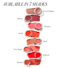 RMS Beauty Lip2Cheek texture closeup reveals blendable tint for dewy skin.