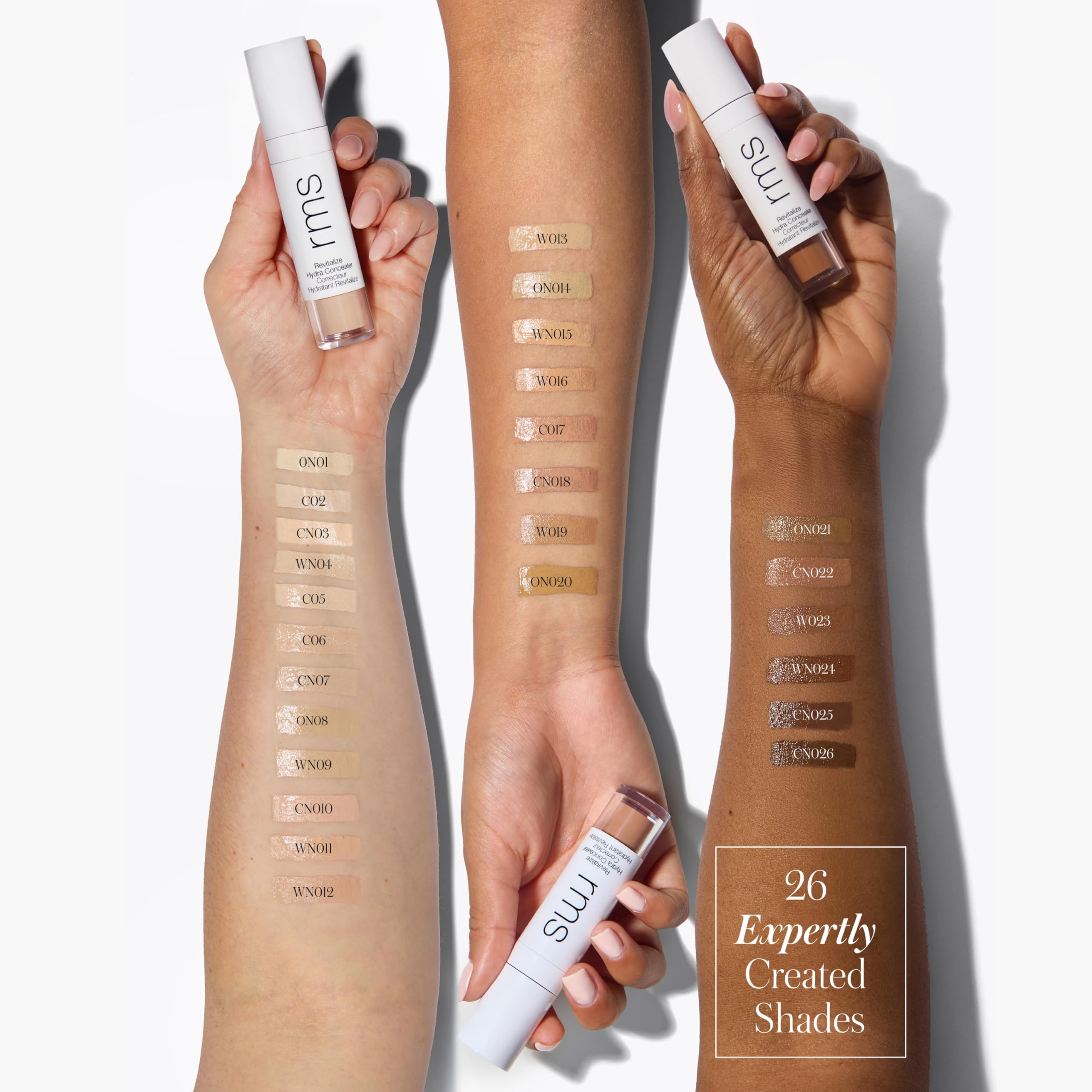 RMS Beauty Revitalize Hydra Concealer satin finish texture feels feather-light on skin.