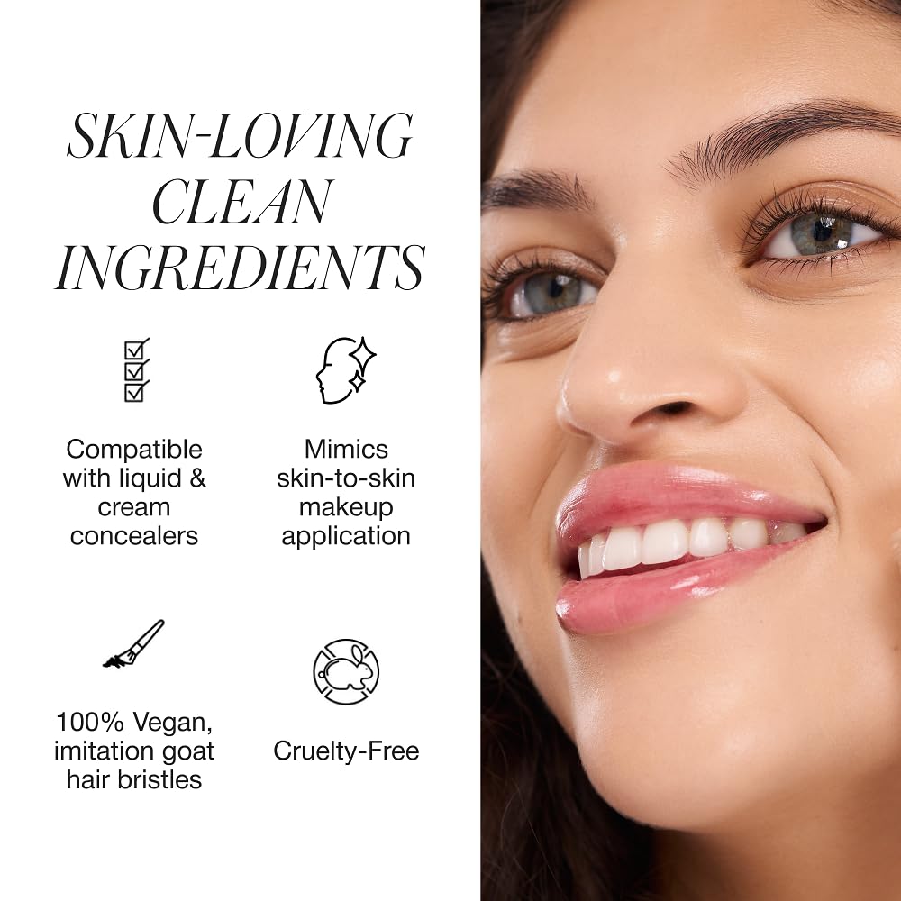 RMS Beauty Skin2Skin foundation blending for a natural, airbrushed finish.