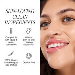 RMS Beauty Skin2Skin foundation blending for a natural, airbrushed finish.