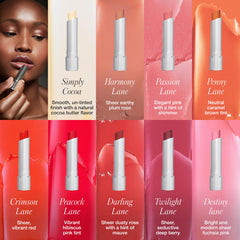 RMS Beauty Tinted Daily Lip Balm on bare lips for everyday color.