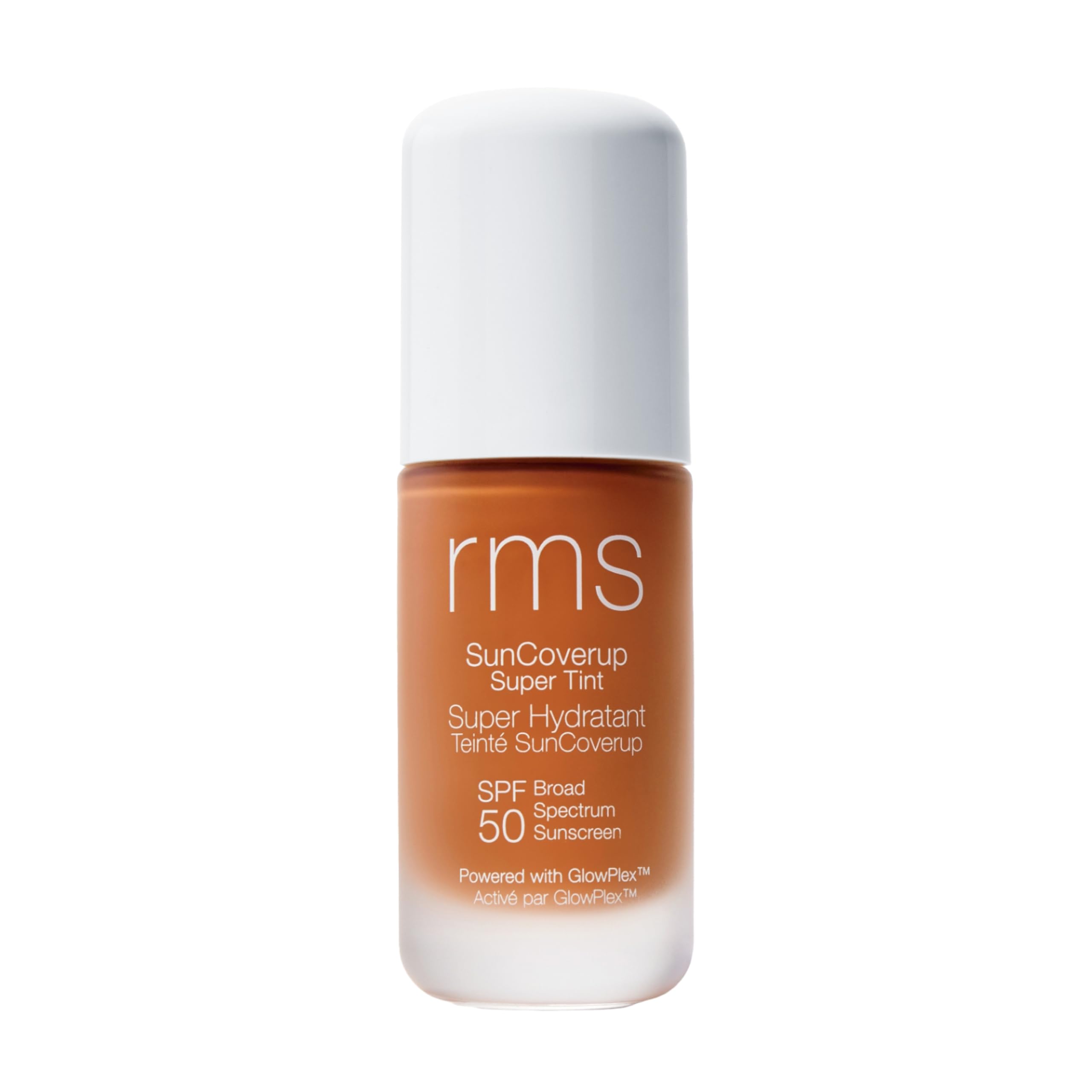 RMS Beauty SunCoverup SPF 50 tinted base swatch shows natural, radiant finish.