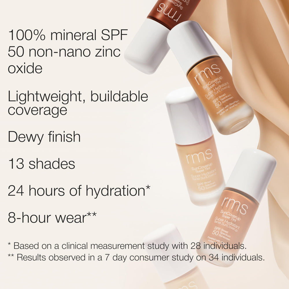 RMS SunCoverup SPF 50 applied on skin for a hydrated glow
