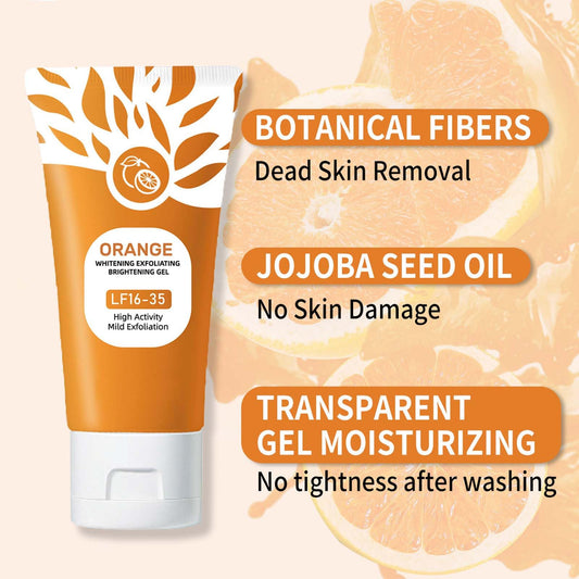 RnemiTe-amo orange enzyme exfoliating gel on the body, deep cleansing with natural hydration.