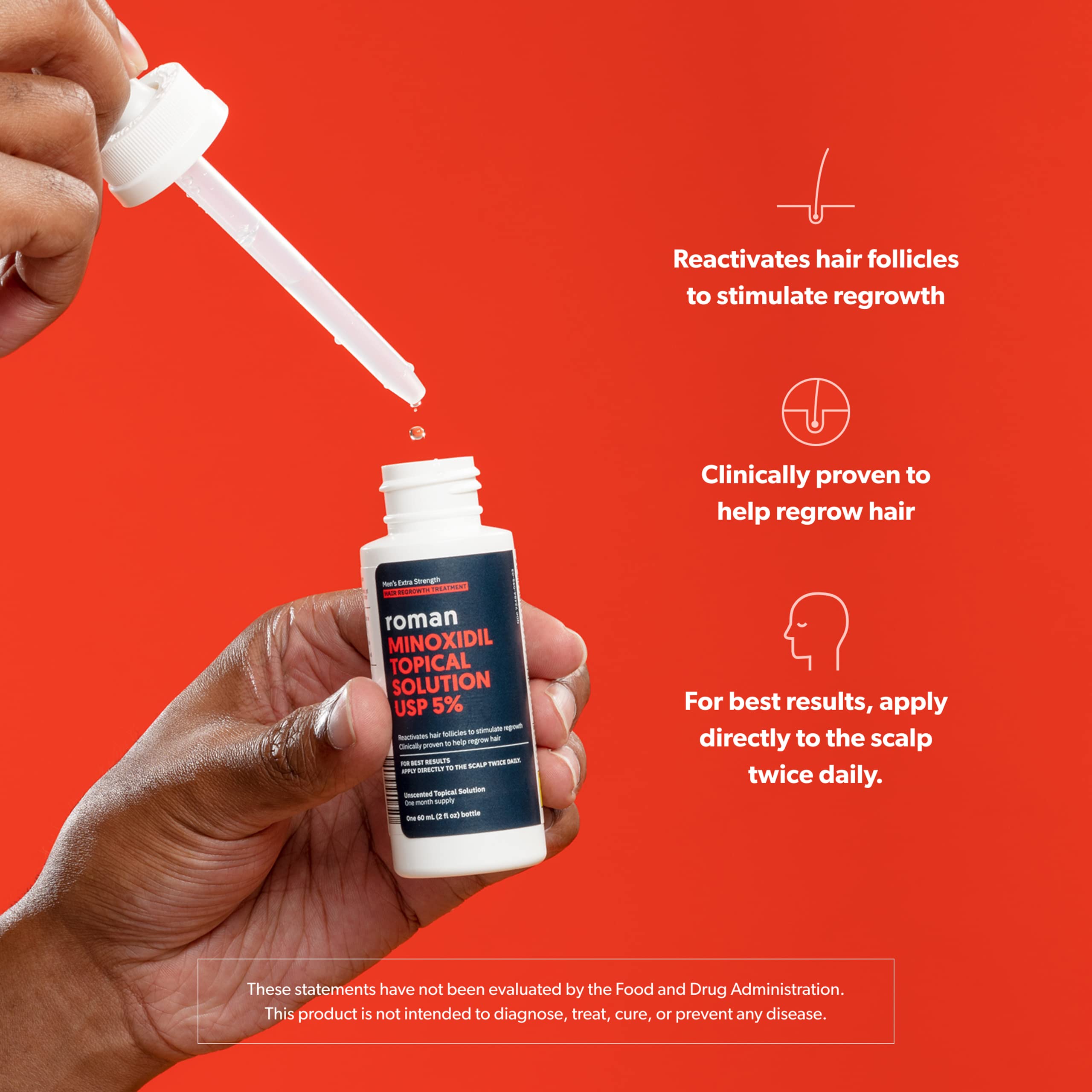 Ro Roman unscented formula packaging highlights the three month supply