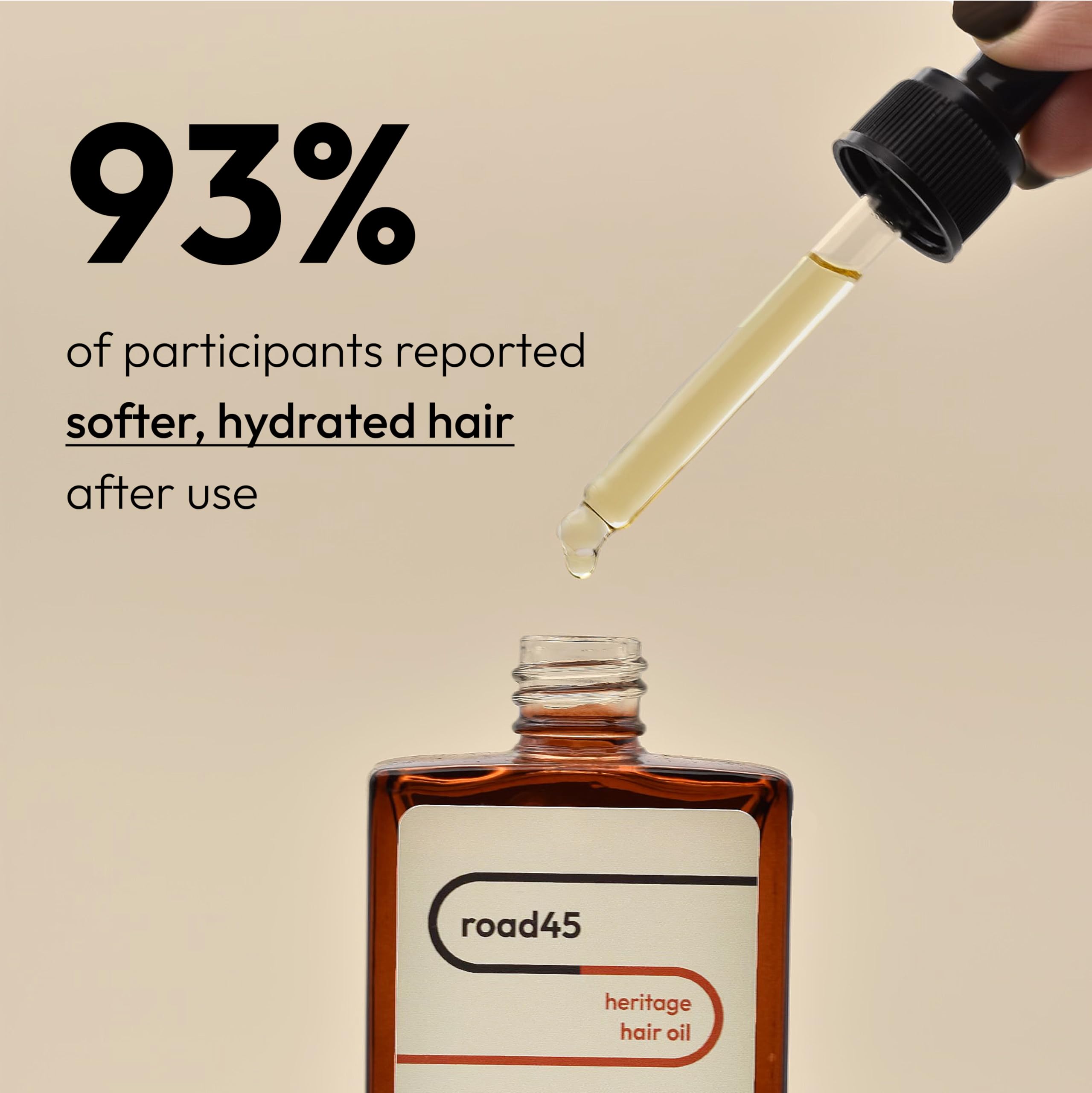 road45 Heritage Hair Oil scalp massage closeup showing nourishment
