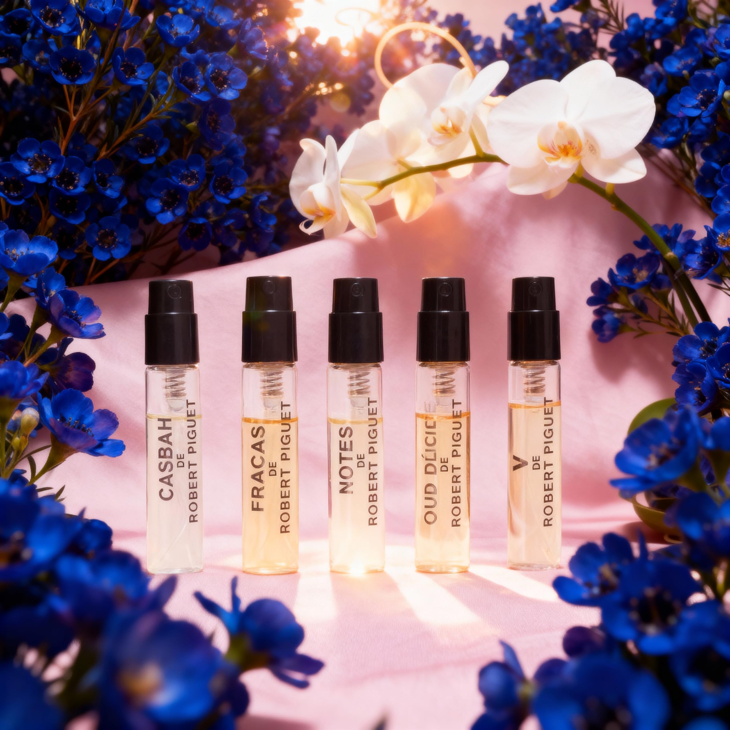 Robert Piguet V tester bottle, modern chypre vibe for refined everyday wear.