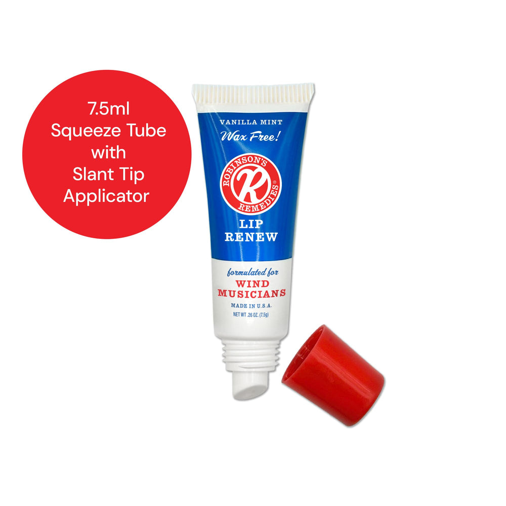 Robinson's Remedies Lip Renew Endurance pump applicator enables quick, precise application during performances.