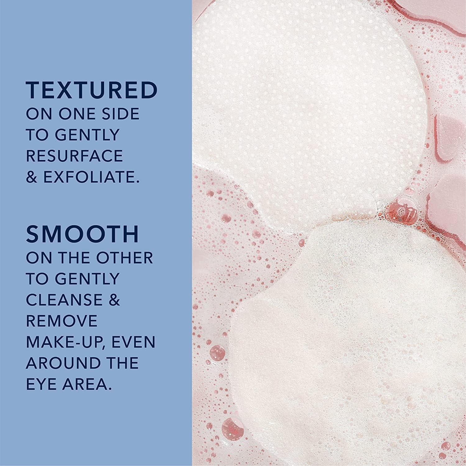 RoC Daily Resurfacing Disks near-eye area showing smooth cleansing motion.