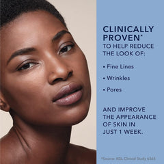 RoC Daily Resurfacing Disks in-use on cheek demonstrating cleansing and exfoliation.