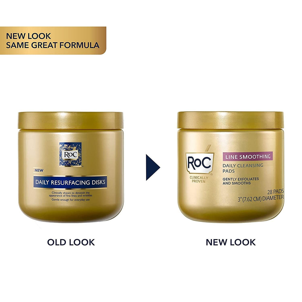 RoC Daily Resurfacing Disks collection image emphasizing the skincare routine.