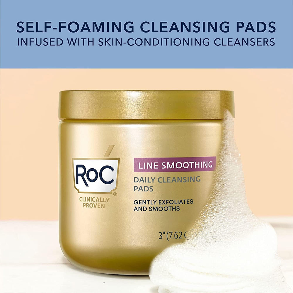 RoC Daily Resurfacing Disks smooth side close-up for eye-area cleansing.