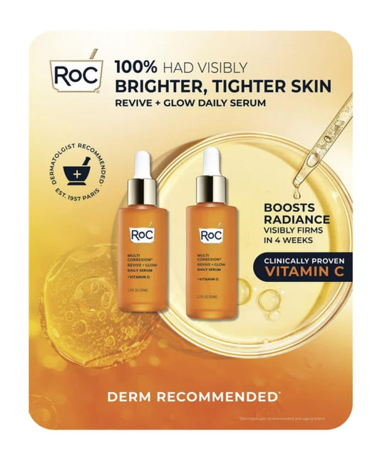RoC brightening eye balm packaging to refresh tired-looking eyes.
