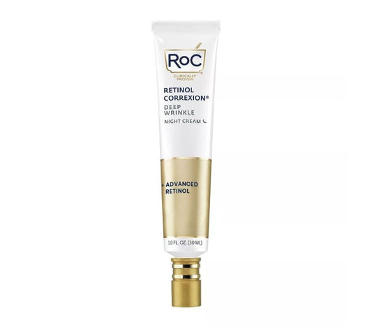 RoC Retinol Correxion deep wrinkle jar displaying hydrating texture for smoother skin