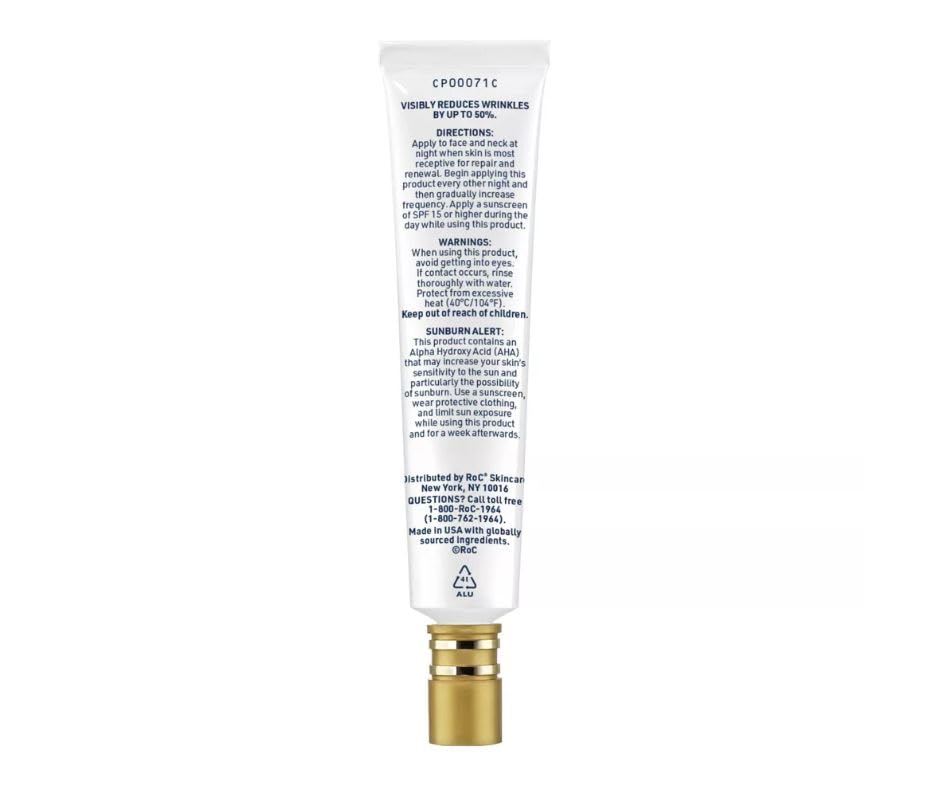 RoC Retinol Correxion dermatologist-tested seal conveys trusted formulation