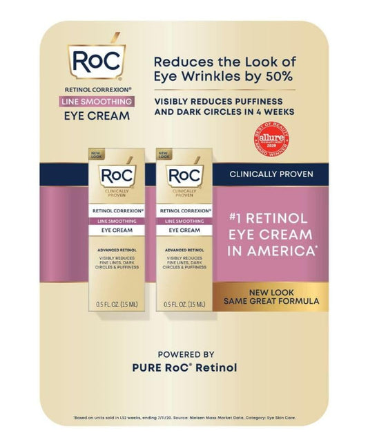 RoC Retinol Correxion Eye Cream tube for easy daily application.