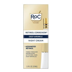 RoC Retinol Correxion night cream bottle for easy nightly renewal