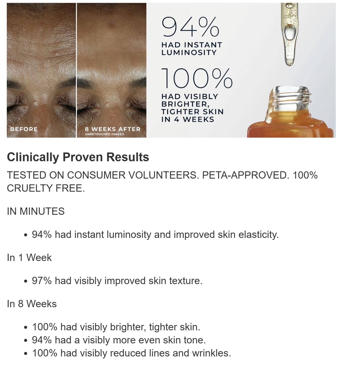 RoC brightening eye balm featuring vitamin C and peptides.
