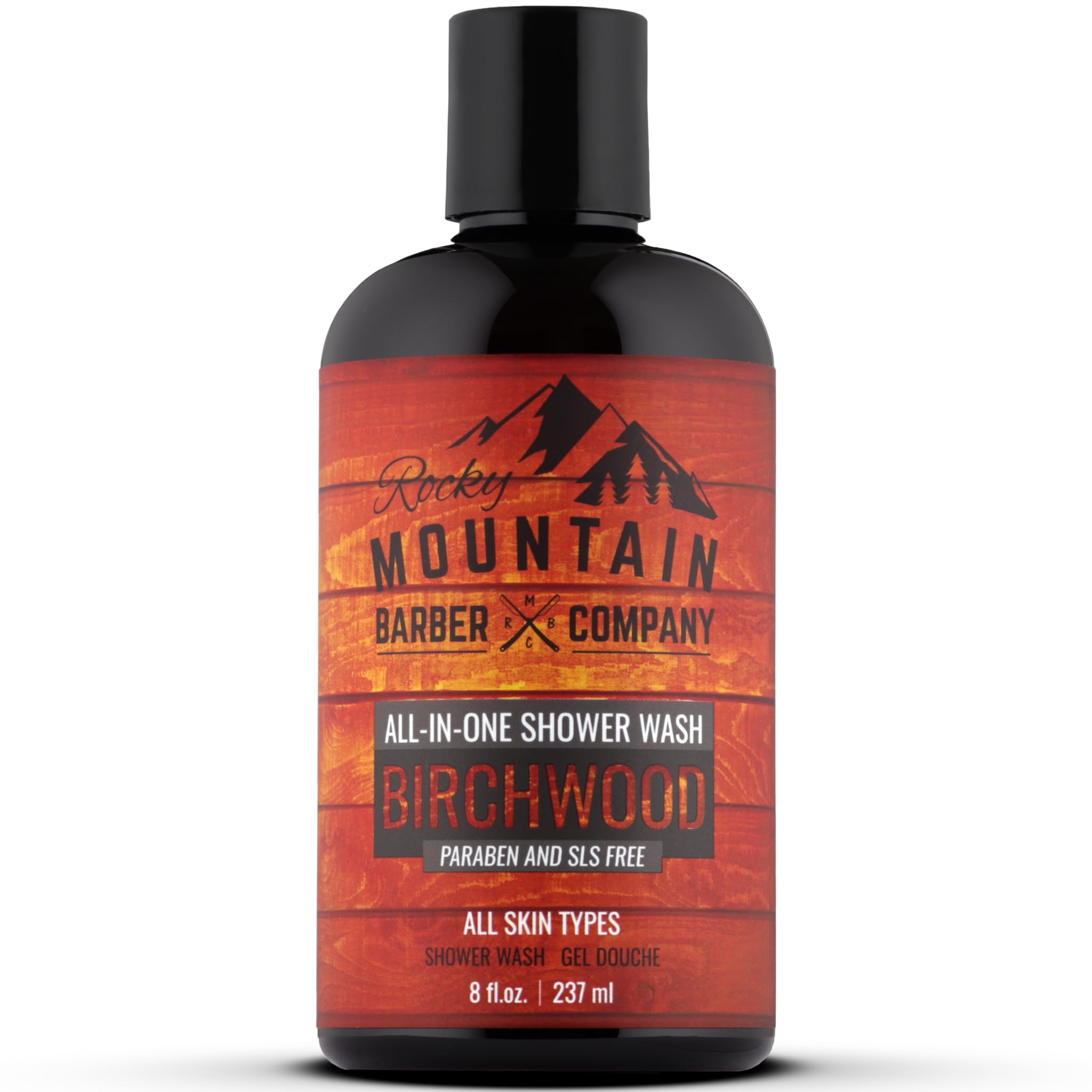 Rocky Mountain Birchwood all-in-one bottle for versatile hair and body cleansing