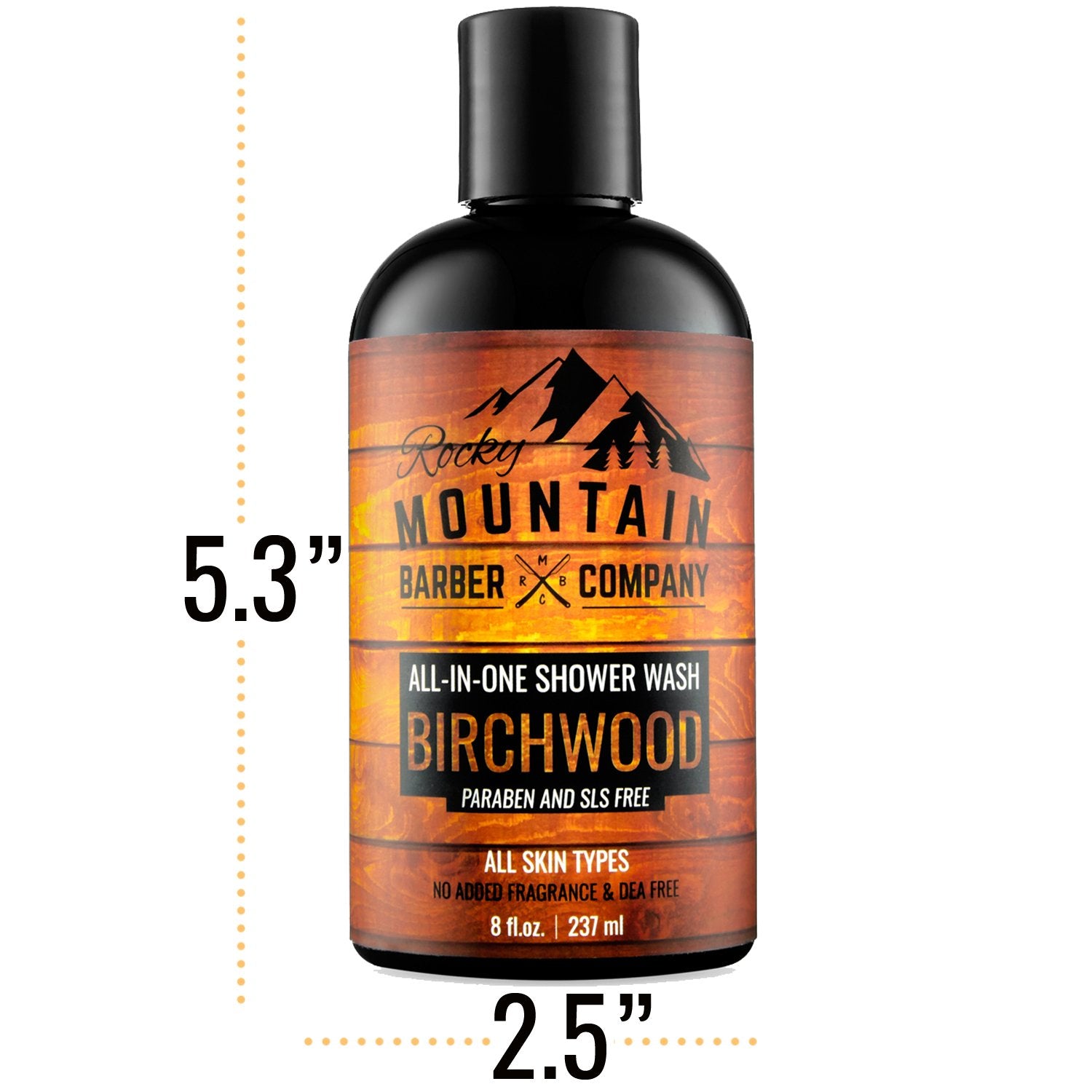 Birchwood lathering shot showing easy shampoo and body wash in one step