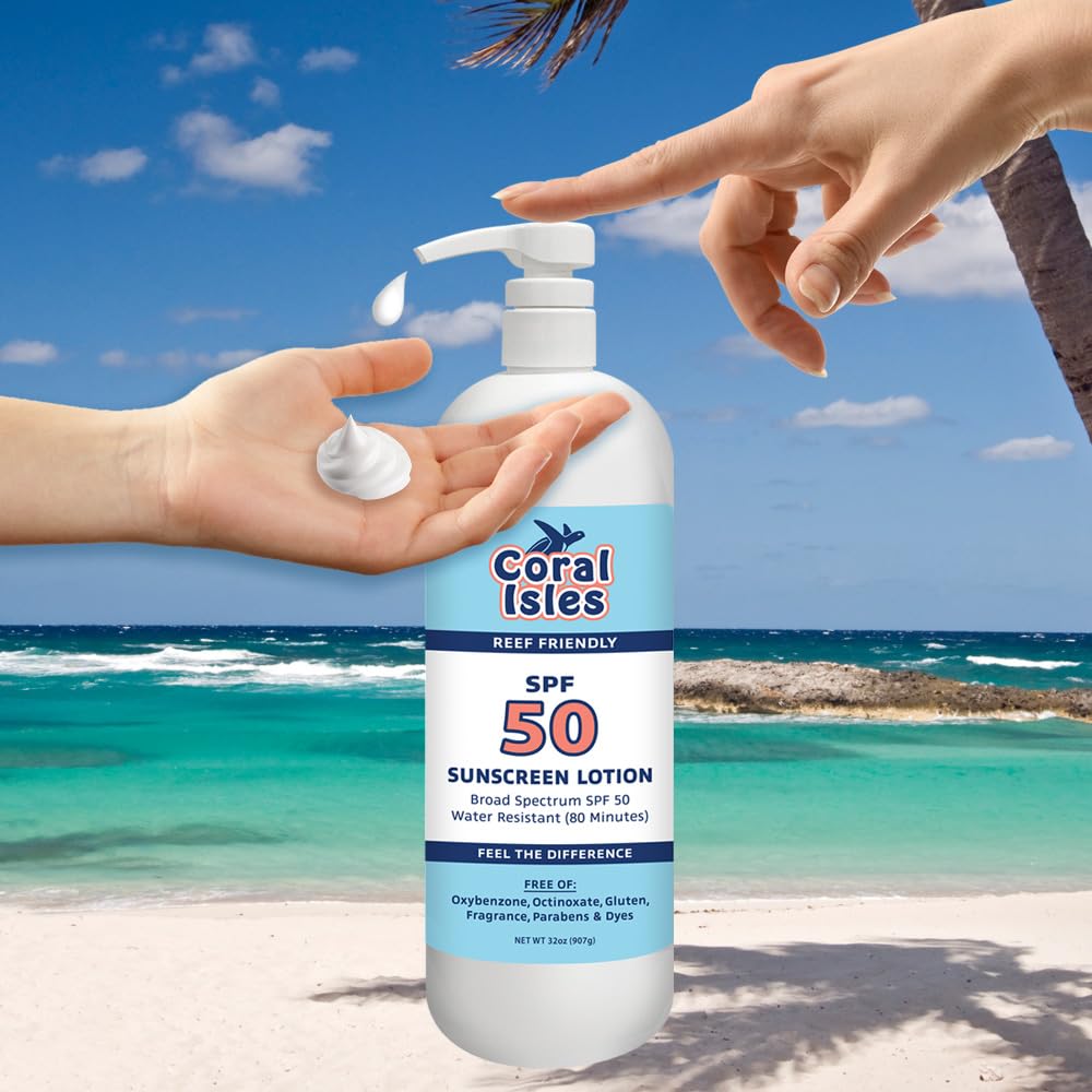 Rocky Mountain Sunscreen Coral Isles bulk 32 oz packaging ideal for groups