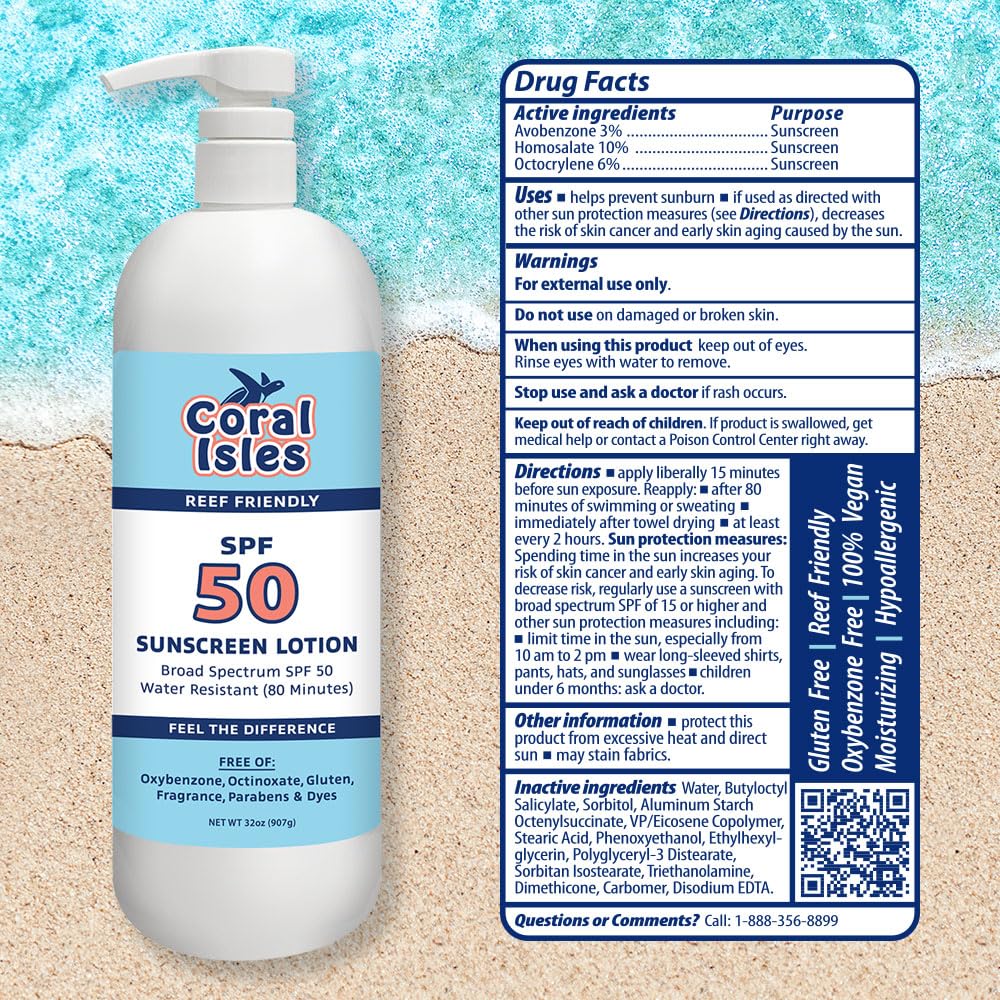 Rocky Mountain Sunscreen Coral Isles reef-safe icon highlights eco-friendly sun care