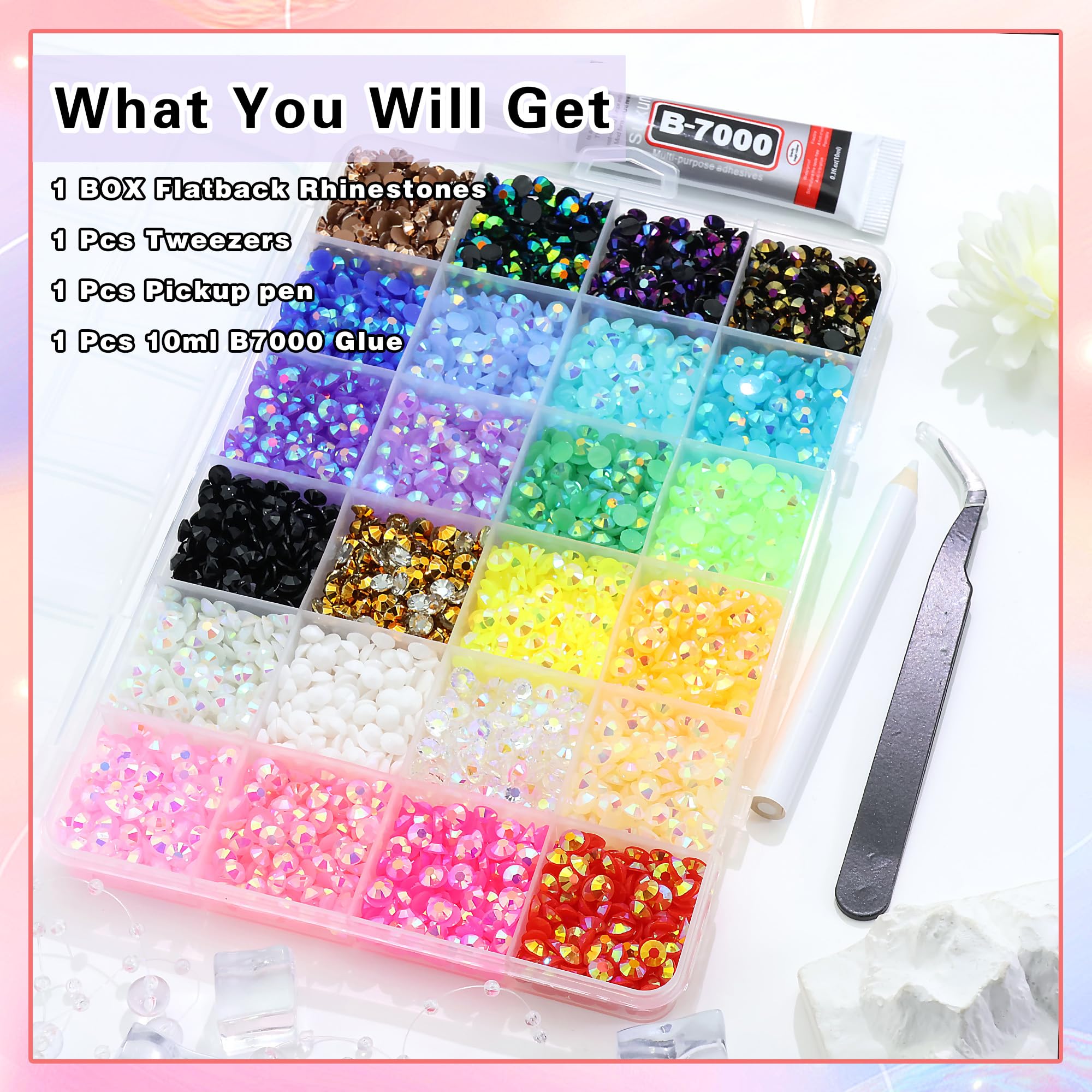 RODAKY Jelly rhinestones versatile for nails and crafts