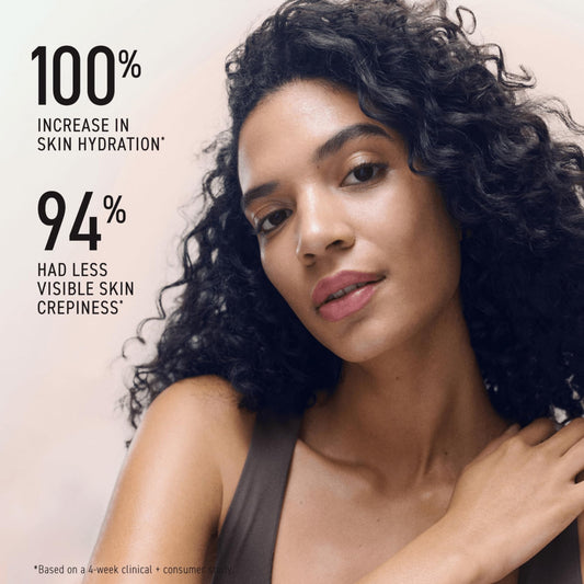 RODAN + FIELDS Active Hydration Body Replenish cream swirl on skin conveys deep moisturization.