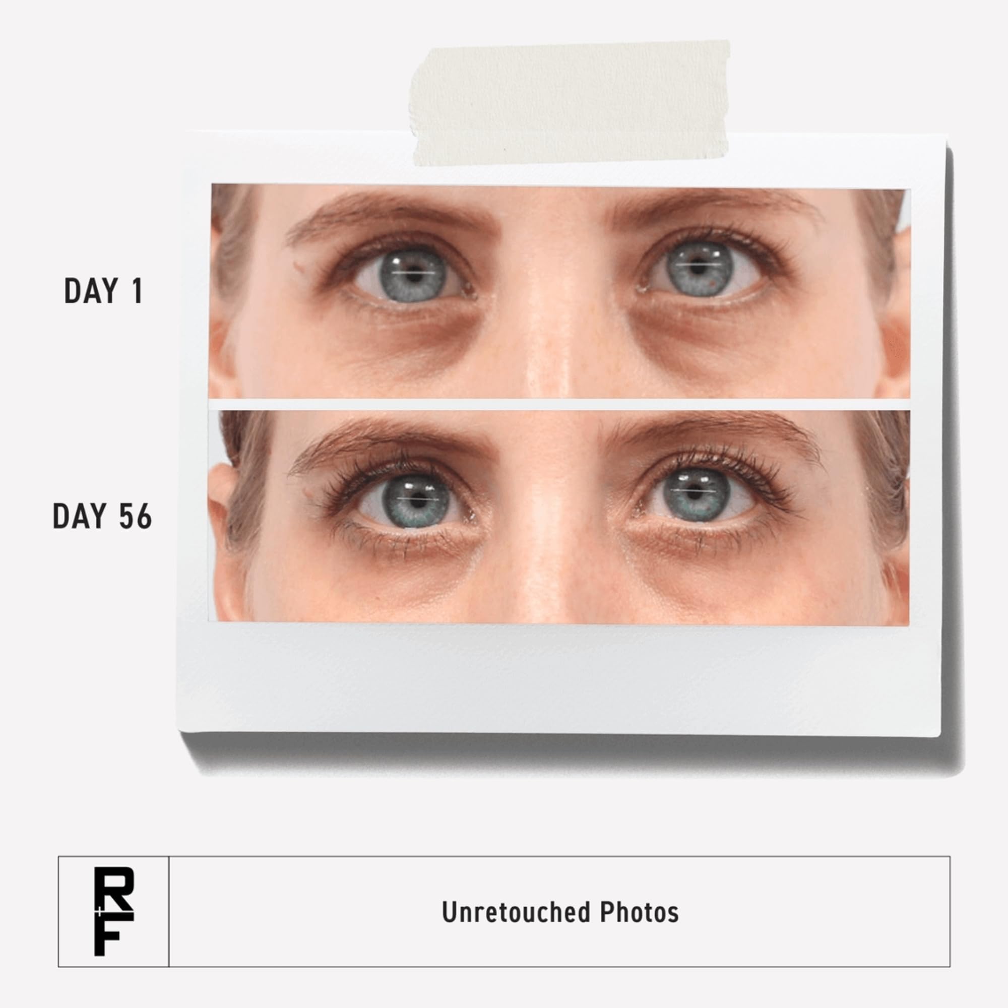 Close-up of Rodan + Fields Bright Eye Complex application showing smooth texture.