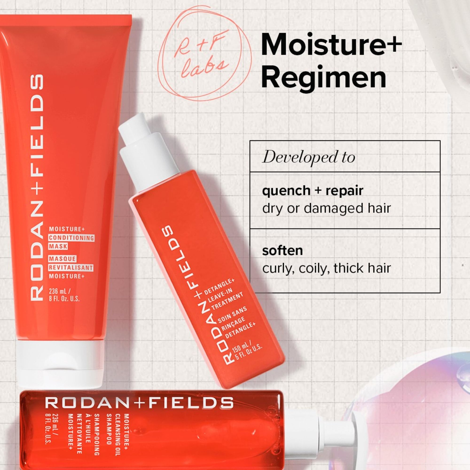 Rodan + Fields Detangle color-safe-emulsion preserves vibrancy while conditioning