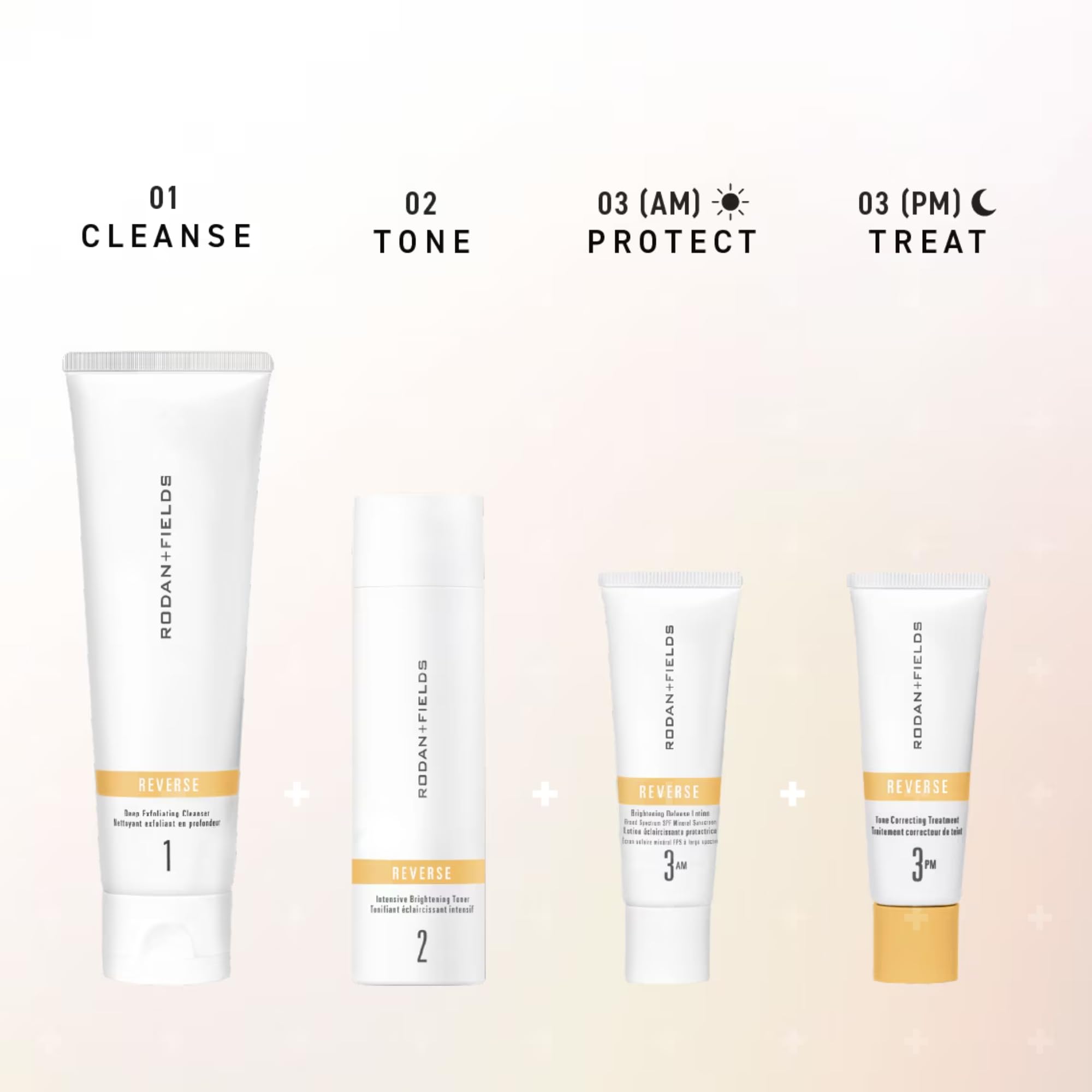 Rodan + Fields Reverse cleanser foaming action in a sink setting.