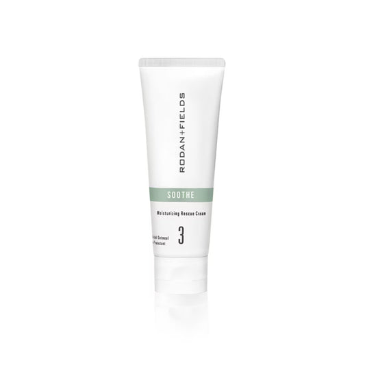 Rodan + Fields Soothe Rescue Cream jar ready for daily hydration on dry skin