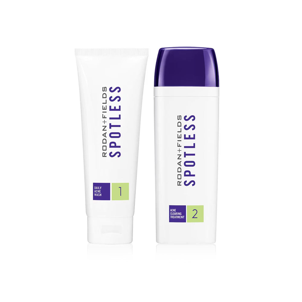 Rodan + Fields Spotless Regimen bottle pour demonstrates easy dosing for teens.
