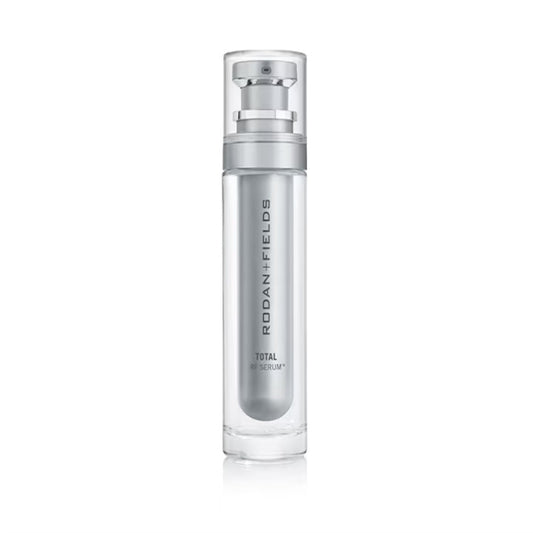 Rodan + Fields Total RF Serum bottle for daily hydration and routine use.