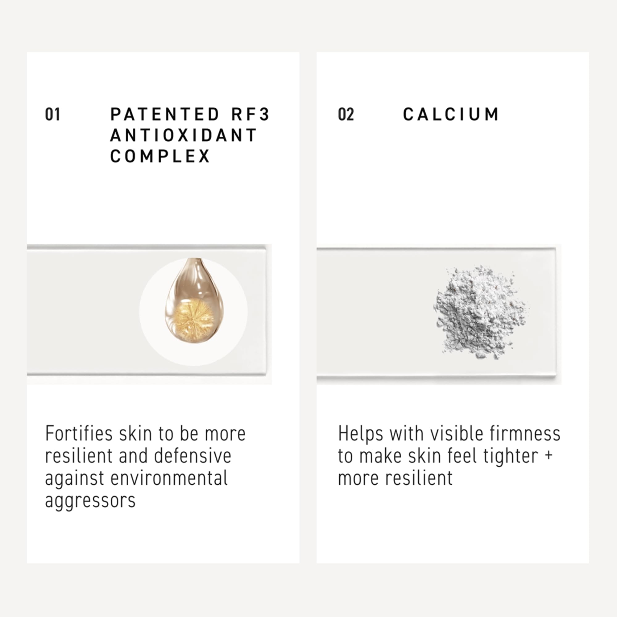 Rodan + Fields Total RF Serum ingredients close-up hinting at nourishing formulation.