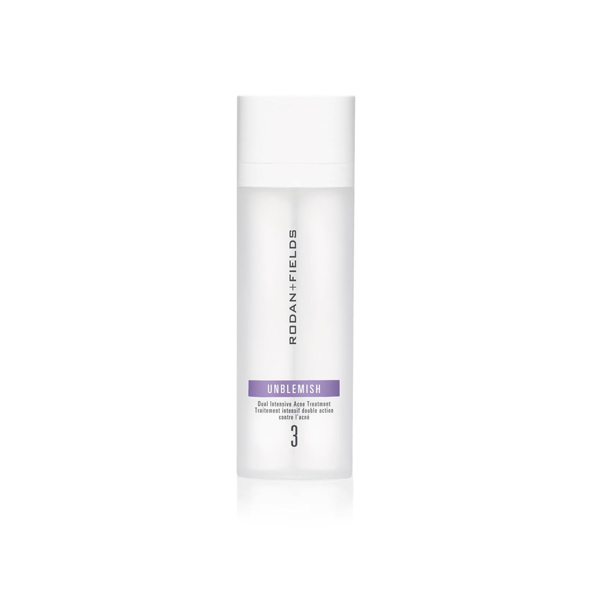 Rodan + Fields Unblemish bottle with pump promotes clear, balanced skin.