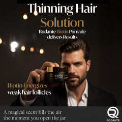 Rodante Beverly Hills Biotin Matte Cream Texture Paste hands dispensing product for easy application.