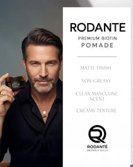 Rodante Beverly Hills Biotin Matte Cream Texture Paste texture swatch showing creamy consistency.
