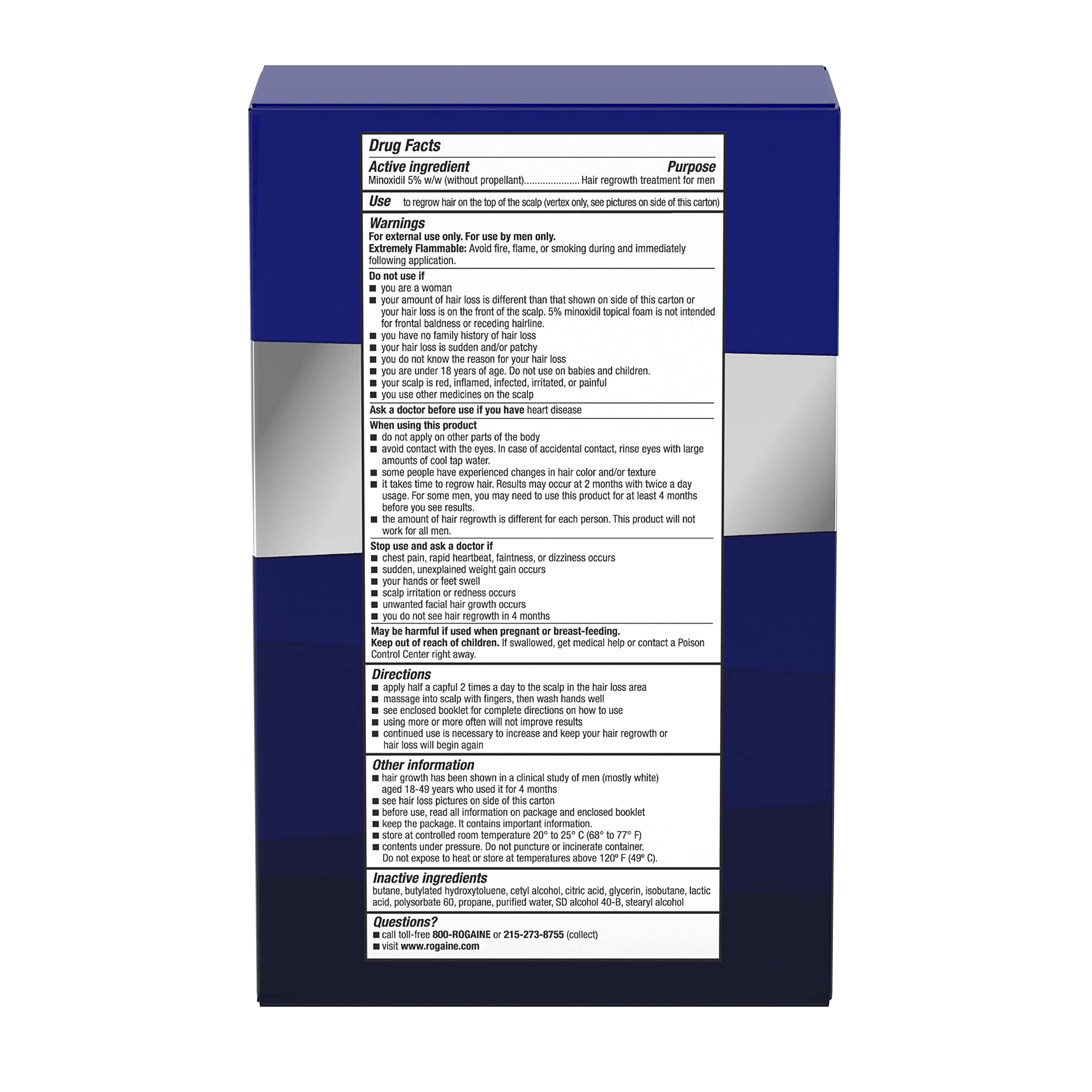 Rogaine dermatologist-recommended seal emphasizes trust and adherence.