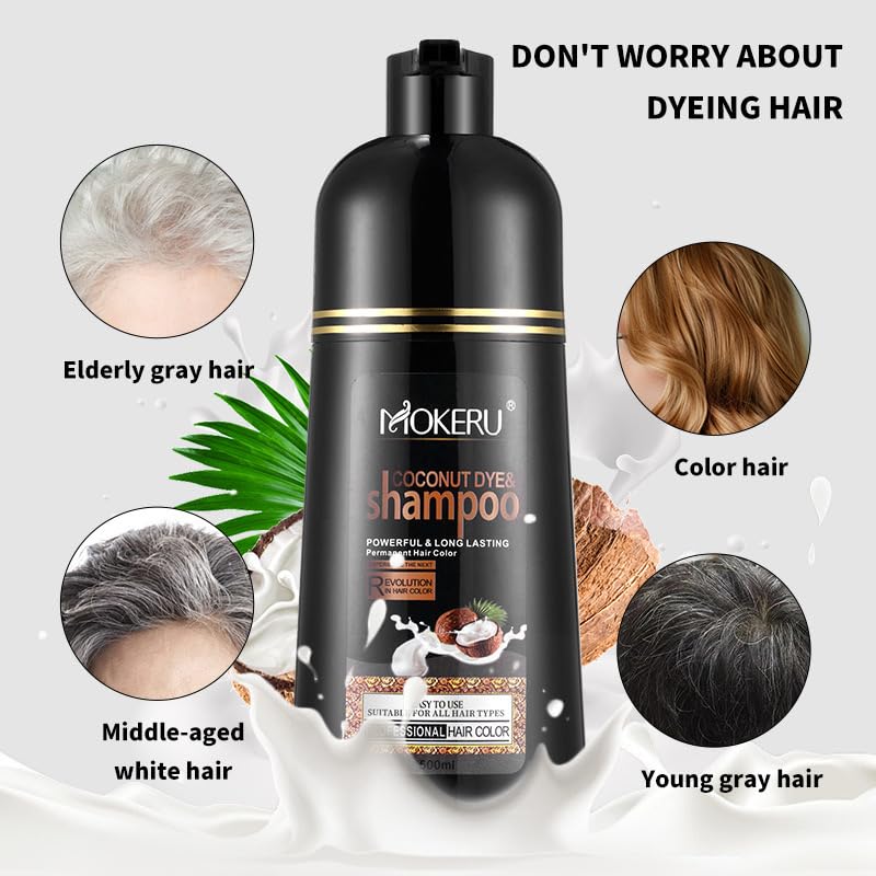 Roivikis MOKERU after-use hair appears naturally black with semi-permanent color.