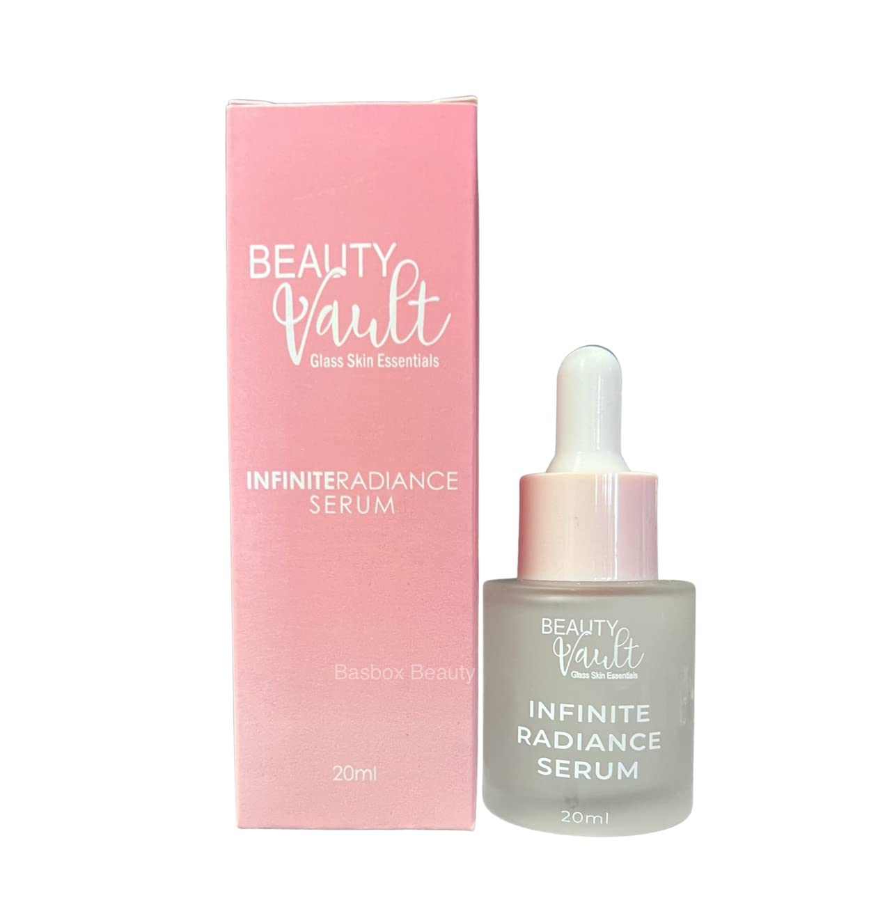 RojuWellness Beauty Vault Infinite Radiance Serum texture on skin shows smooth absorption and soothing feel.