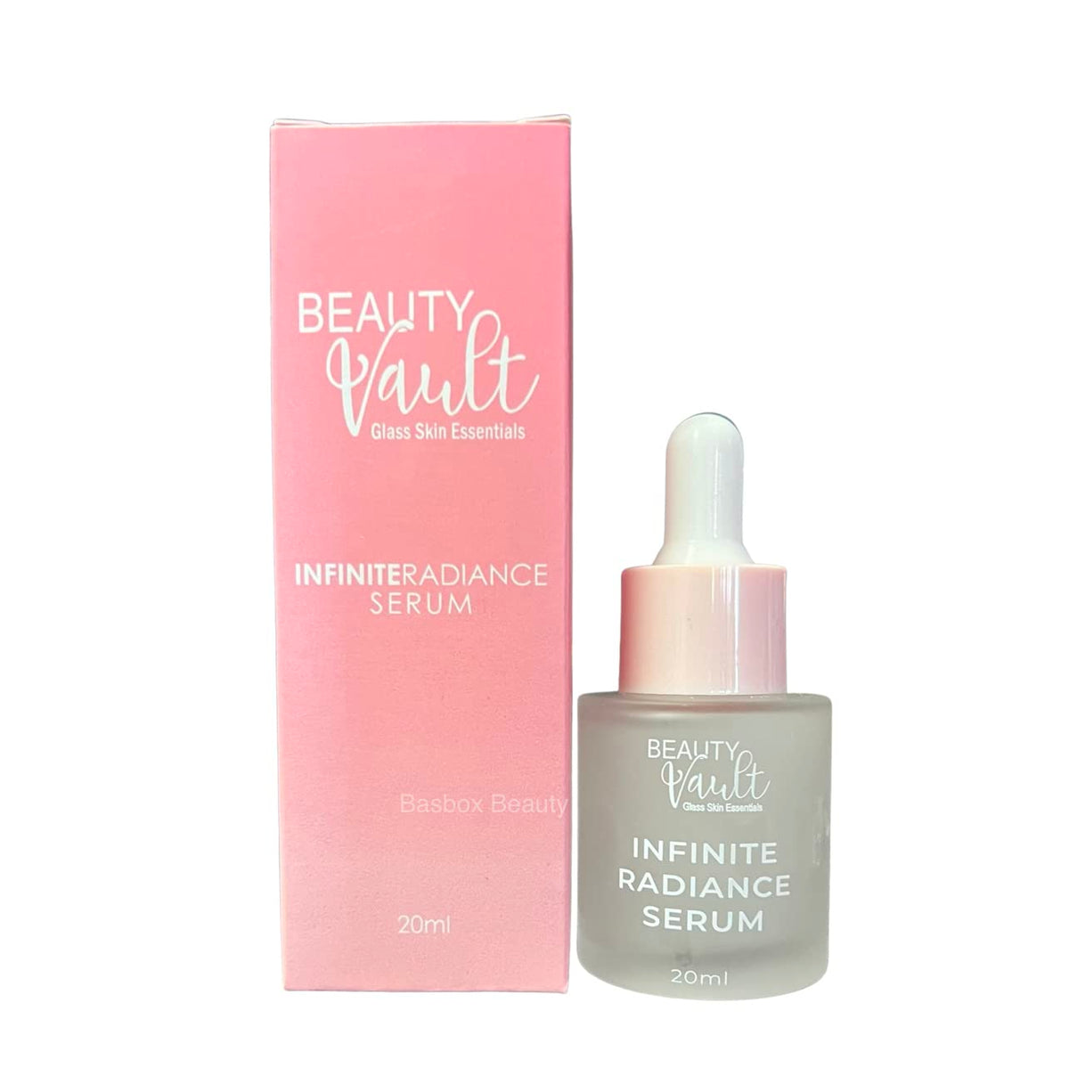 RojuWellness Beauty Vault Infinite Radiance Serum bottle for lightweight hydration and glow.