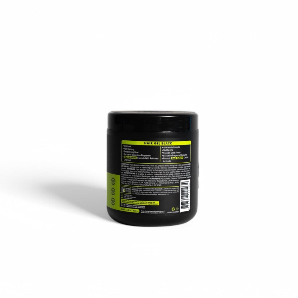 Rolda Black Hair Gel barber-quality-at-home suggests professional results