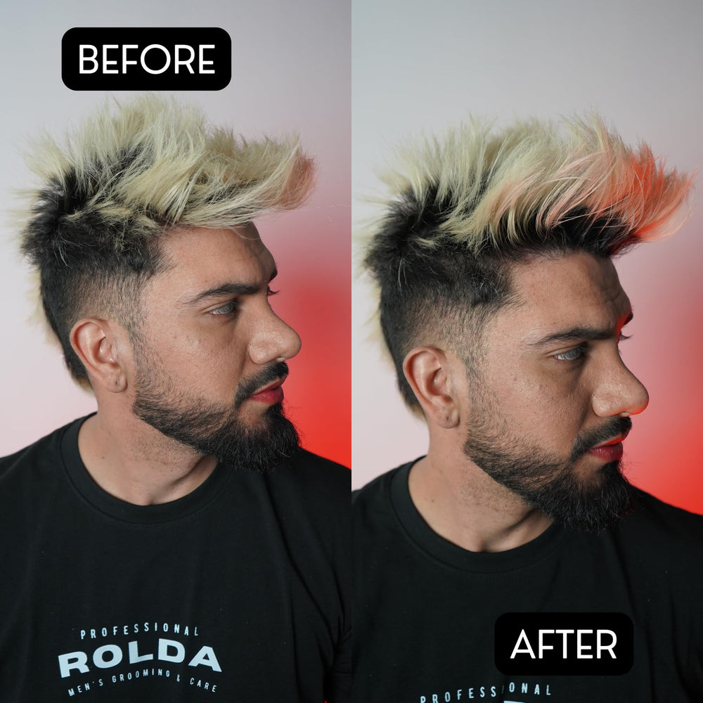 Hands applying Rolda Freestyle Pomade for controlled, everyday styling.