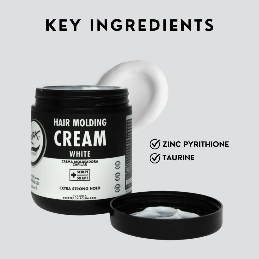Close-up texture of Rolda cream showing curl definition and frizz control.