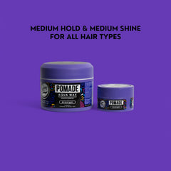 Barber-approved Rolda Midnight Hair Pomade demonstrates controlled, durable style.