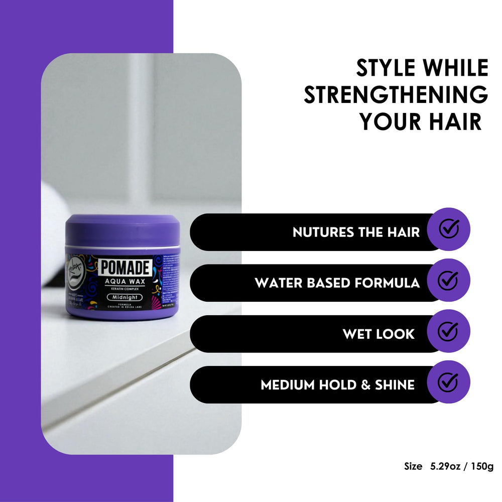 Rolda Midnight Hair Pomade texture close-up reveals smooth, non-greasy application.