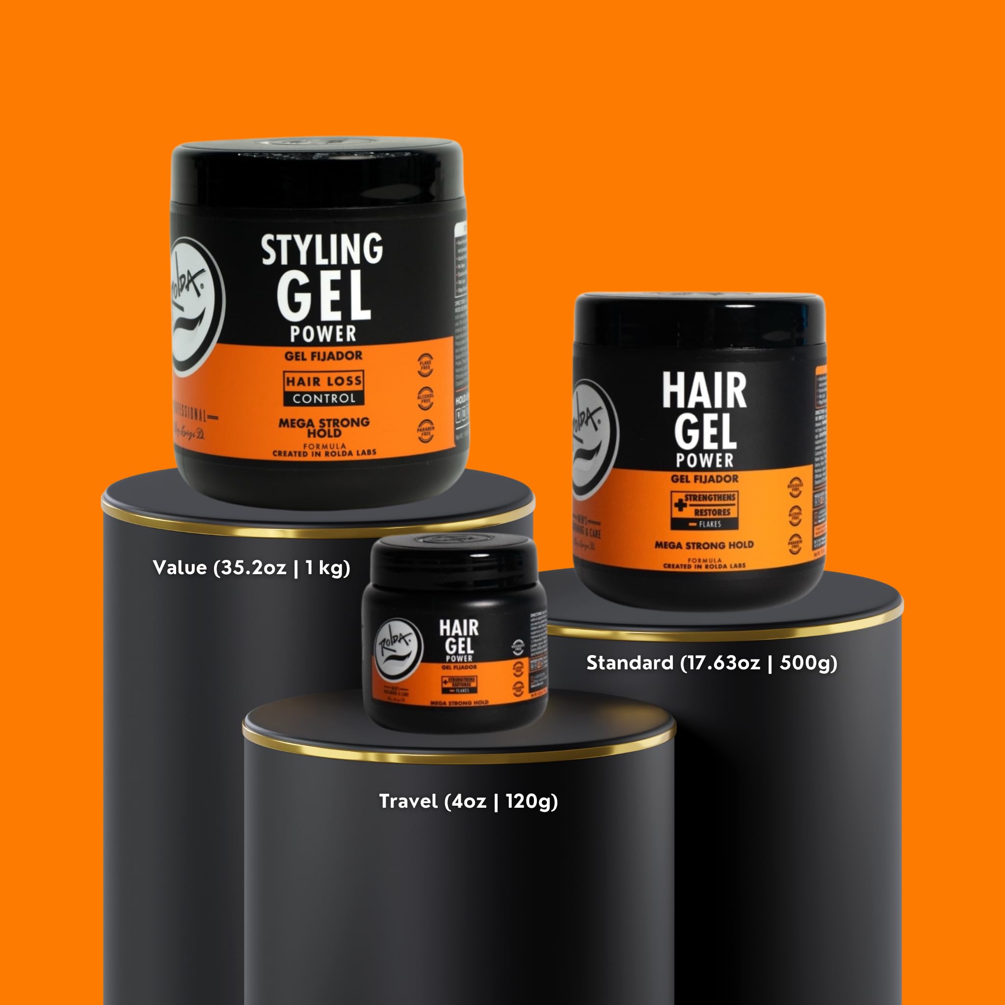Rolda Power Styling Gel cruelty-free stamp on packaging.